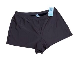 Beach Diva Women's Brown Swim Shorts Plus Size 20W Basic Swimsuit Bottoms